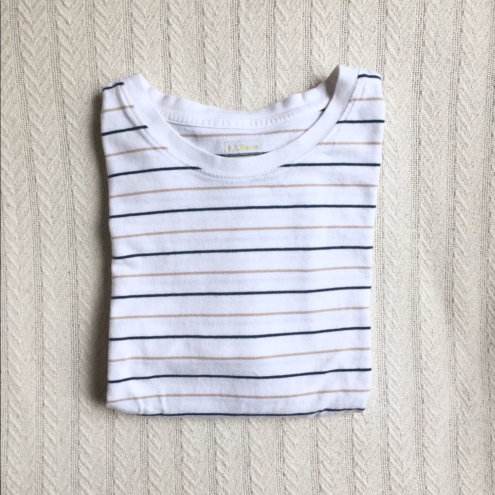 L.L. Bean Basic Striped Tee